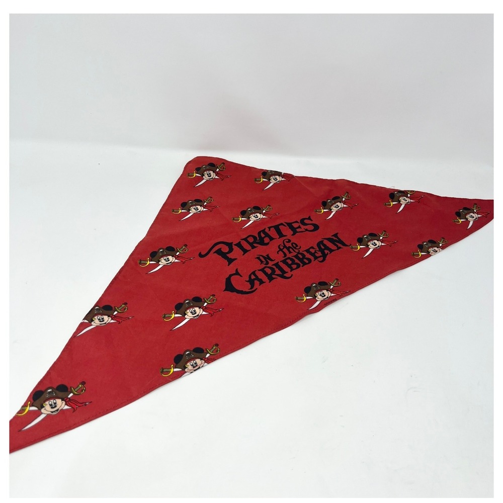 Disney cruise Pirates of the Caribbean Mickey Mouse Red Head Scarf bandana